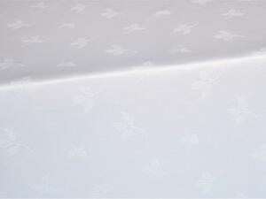 Ubrus SOLID lístečky bílá 120 x 150 cm