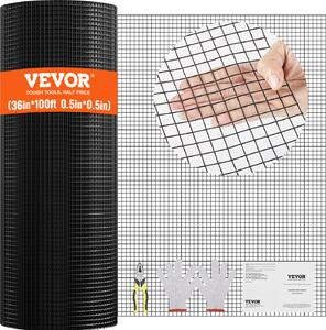 VEVOR drát pro voliéry 91 x 3048 cm, zahradní plot, role z drátěného pletiva 1,06 mm, drátěný plot s vinylovým povrchem pro zábrany kurníků, ohrady pro králíky a hady, ohrady pro drůbež