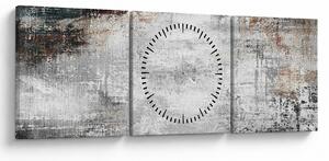 Obraz - Abstraktní texturované plátno (s hodinami) (90x30 cm)