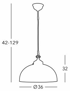Kolarz 731.32.102 - Lustr na lanku NONNA 1xE27/75W/230V pr. 36 cm jeleni zelená
