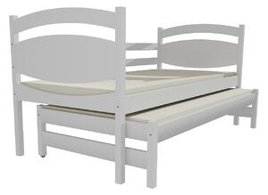 Dětská postel s výsuvnou přistýlkou z MASIVU 200x80cm SE ŠUPLÍKY - DPV028