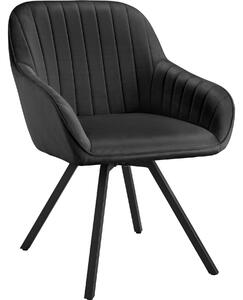 Tectake® Otočné křeslo Snug čalouněné, sametový vzhled 58 x 58 x 82 cm