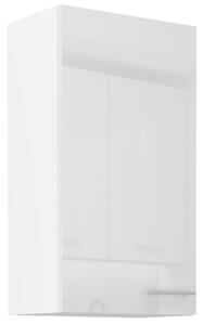 LARA wh | horní skříňka 60G-90 1F s policemi | 60 cm | UNI dvířka | VYSOKÁ | bílá lesk