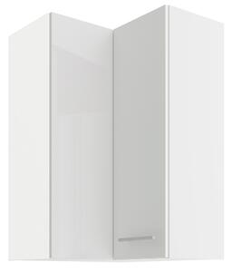 LARA wh | horní skříňka 60x60 GN-90 2F (90°) rohová | 60x60 cm | VYSOKÁ | bílá lesk