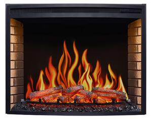 Elektrický krb ArtiFlame AF33, vestavný elektrický krb s topným výkonem 1800 W, realistický efekt plamenů, LED osvětlení, dálkové ovládání, časovač, černý