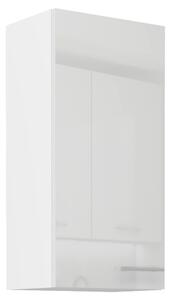 LARA wh | horní skříňka 45G-90 1F s policemi | 45 cm | UNI dvířka | VYSOKÁ | bílá lesk