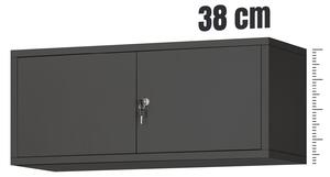 Nástavec na kancelářskou skříň EWA, 900 x 380 x 400 mm, antracitová