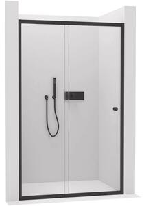 Sprchové posuvné dveře Varone POINT L/P - 6 mm - černá matná, transparentní sklo - 90x195 cm
