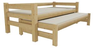Dětská postel s výsuvnou přistýlkou z masivu ROBUST 8X8 7A - 180x80 cm