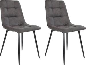 Jídelní židle House Collection Velvet Gara Dark Grey - 2 kusy