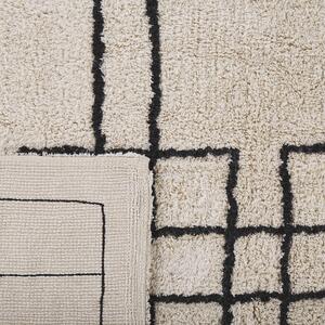 Bavlněný koberec 160 x 230 cm béžový TURHAL