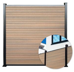 WPC plot Kronos s robustními hliníkovými sloupky 180x180 cm teakové dřevo