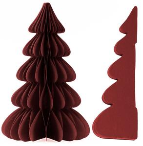 Vánoční stromeček 3D papírový 30 cm SPRINGOS CA1635 vínový