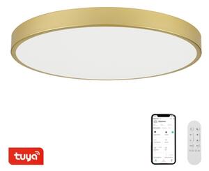 Immax NEO 07312L-LED Stm strop sv SEMPLICI 128W/230V pr.100cm Wi-FiTuya zlatá+DO