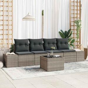 Set pohovek 5 ks Šedá polyratan 3346929