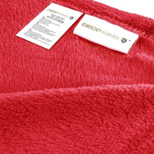 Červená deka z mikrovlákna DecoKing Mic, 200 x 220 cm