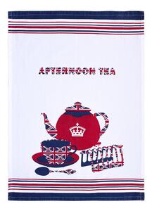 Utěrka DEKORO tea bílomodročervená 50 x 70 cm