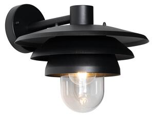 Designová venkovní nástěnná lampa černá IP44 - Morty