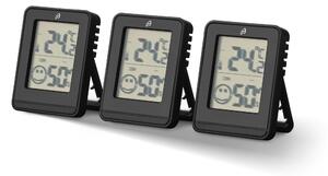 Auriol® Teploměr a vlhkoměr, 3dílná sada (černá) (100384256002)