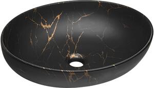 Comad Mona umyvadlo 51x39 cm oválné na pult černá UN-MONA-MB12