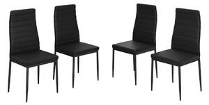 Židle do jídelny Vicco Grand Černá 42.5 x 48 cm Sada 4 kusů, Model 40742