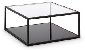 Černý konferenční stolek Kave Home Green Hill, 80 x 80 cm