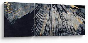 Obraz - Abstrakce (s hodinami) (90x30 cm)