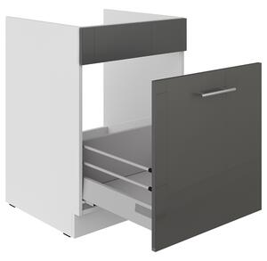 LARA gr | dolní skříňka 60ZL 1S dřezová s výsuvem | 60 cm | PREMIUM BOX | šedá lesk