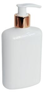 Dávkovač na mýdlo 250 ml bílý s bílo-zlatým dávkovačem LIMA