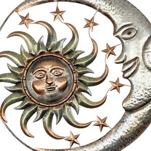 Závěsná dekorace kov slunce + měsíc Prodex A00671