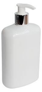 Dávkovač na mýdlo 400 ml bílý s bílo-stříbrnou pumpičkou LIMA