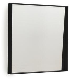 Černé nástěnné zrcadlo Geese Thin, 40 x 40 cm