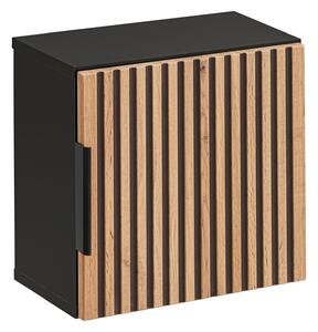 Comad Xilo skříňka 35x35x22 cm boční závěsná černá-šedá-dub XILO BLACK WOTAN 83-01-D-1D