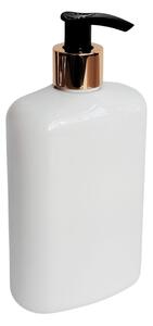 Dávkovač na mýdlo 400 ml bílý s černo-zlatou pumpičkou LIMA