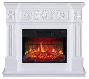 Elektrický krb ArtiFlame Toscana AF23BS bílý – volně stojící, LED plamen, topný výkon 1,8 kW, do 30 m², se zvukovým efektem