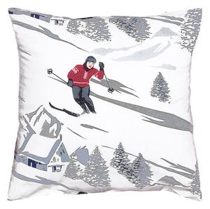 Povlak KLASIK SOFT ski boarding bílošedá 40 x 40 cm