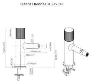 Oltens Hamnes bidetová baterie stojící chrom 31305100