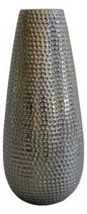 Váza Stardeco keramická stříbrná 11x24,5cm