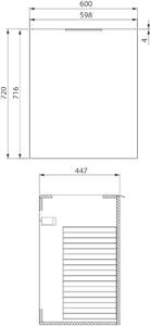 Cersanit City skříňka 60x44.7x72 cm boční závěsné bílá S584-026