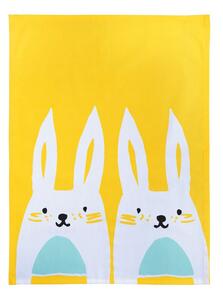 Utěrka DEKORO králíci žlutobílá 50 x 70 cm