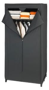 Černá látková šatní skříň 75x160 cm Deep - Wenko