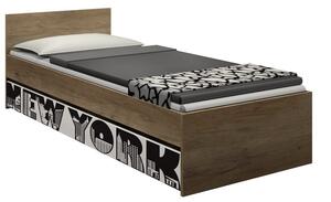 Dětská postel se šuplíkem - NEW YORK 200x90 cm (Grafit)