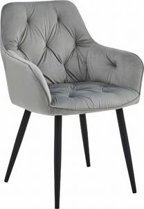 Židle Valora JORK stříbrošedá x1 - Elegantní stříbrná židle pro stylové interiéry