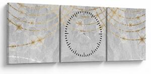 Obraz - Beton s designem (s hodinami) (90x30 cm)