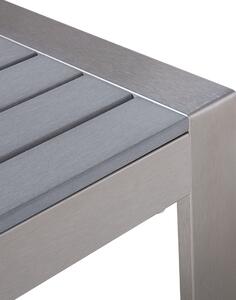 Zahradní hliníkový stůl 90 x 50 cm světle šedý SALERNO