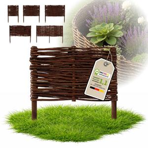 Floranica 1 kus Vrbový plot 20 cm x 30 cm – Zahradní plot z vrbového proutí Palisáda Přírodní oplocení Ohraničení záhonu