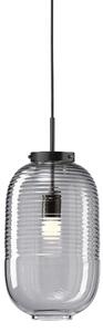 Luxusní závěsné svítidlo Bomma Lantern s baldachýnem Povrch Montury: Černá, Barva skla: kouřová