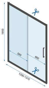 Sprchové dveře Rea RAPID slide 130 cm - černé