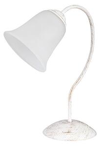 Stolní lampa FABIOLA, bílá patina
