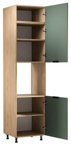 SORENTO pg | vysoká skříňka D60PWN na vestavnou troubu | 60 cm | PRAVÁ | puccini/zelená